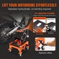 thumbnail image 2 of 350 lb Hydraulic Motorcycle Lift Table, Foot-Operated Scissor Jack Stand with J-Hooks for Dirt Bikes and ATVs, 2 of 5