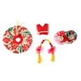 thumbnail image 3 of Laddu Gopal Dress Cloth Bhagwan Poshak of God Bal Gopal Kanha Kanhaiya Dev Vastra for Metal Idol Statue for Indian Traditional Holi Festival of Color(Size:-0-1 No.Dia-4")(Red with Multicolor), 3 of 4