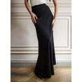 thumbnail image 4 of Women'S Satin High Waisted Maxi Skirts Hidden Zip A Line Long Skirt, 4 of 8