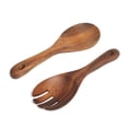 thumbnail image 1 of CHICHUMID 1Set Spork Salad Fork Spoon Acacia Wood Flatware Safe Non-Scratch Eco-Friendly for Cooking Everyday Use, 1 of 7