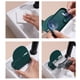 thumbnail image 5 of Jabonera con ventosa y diseño en forma de W, sin perforaciones, color verde, 5 of 8