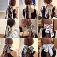 thumbnail image 2 of Bufanda de seda con letras Banda para el cabello Lazo para el cabello para mujer Lazo para el cabello estilo retro francés Cinta larga Lazo para el cabello Cinta larga, 2 of 6