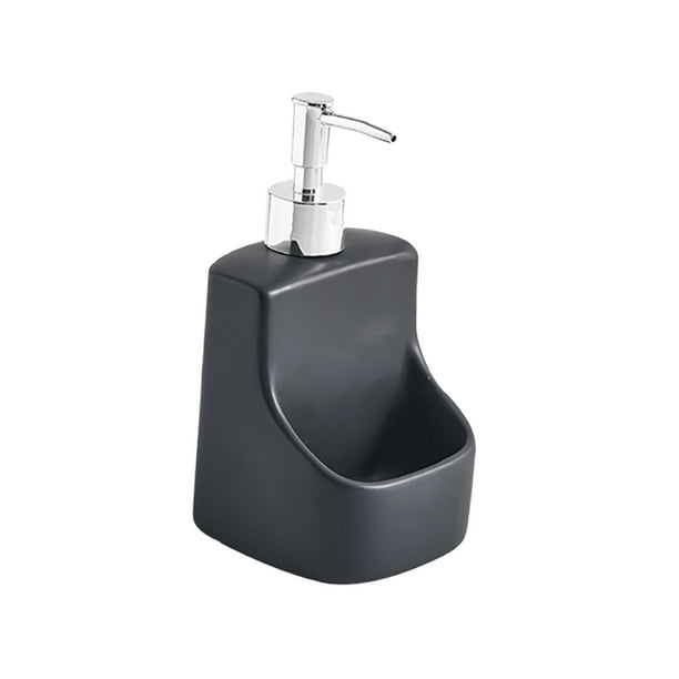 Dispensador de jabón de manos de cerámica, recipiente multiusos con bomba, botella de bomba de líquido recargable reutilizable para cocina, baño, , negro Sunnimix Botella dispensadora de jabón