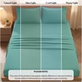thumbnail image 4 of Lux Decor&nbsp;Cal King&nbsp;Bed Sheets - 6 Piece Ultra-Soft Microfiber&nbsp;Sheets Set, Deep Pocket Fitted Sheet, Flat Sheet & 4 Pillowcases, Breathable Hotel Luxury, OEKO-TEX Certified, Teal, 4 of 10