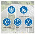 thumbnail image 3 of 14 Pieces Set 2' (W) x 4' (L) Polycarbonate Panel,Twin-Wall Polycarbonate Sheets Waterproof UV Protected Reinforced Clear Sheets for Greenhouse, Outdoor, Plant Stand Roof, 3 of 12