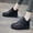 Black, variant on Xysaqa Ballets Flats Shoes for Women, Dress Shoes for Women Womens Fashion Solid Color High Top Shoes Thick Sole Round Toe Comfortable Casual Shoes Work Office Shoes Womens on Clearance