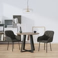 thumbnail image 1 of vidaXL 2-Pieces Indoor Dining Chairs - Dark Grey Velvet, 1 of 5