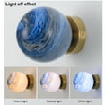 thumbnail image 3 of Graflsoa Blue Planet Wall Lamp Iron Glass Design E26 Socket 110-240V Input, 3 of 7