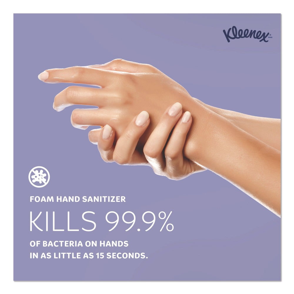 Kleenex 34604 1.5 oz. Pump Bottle Ultra Moisturizing Foam Hand Sanitizer - Unscented (24/Carton)