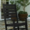 thumbnail image 6 of Merrick Lane Contemporary Rocking Chair, All-Weather HDPE Indoor/Outdoor Rocker in Black, 6 of 11