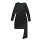 thumbnail image 2 of bar III Vestido asimétrico sólido para mujer, negro, mediano, 2 of 2