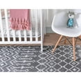 thumbnail image 4 of Unique Loom Moroccan Trellis Tribal Rug 6' x 9' Rectangle Dark Gray/Ivory, 4 of 8