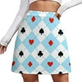 thumbnail image 2 of Poker Heart Skirt Playing Cards Suit Symbols Street Wear Casual Skirts Female Cute Mini Sk, 2 of 7