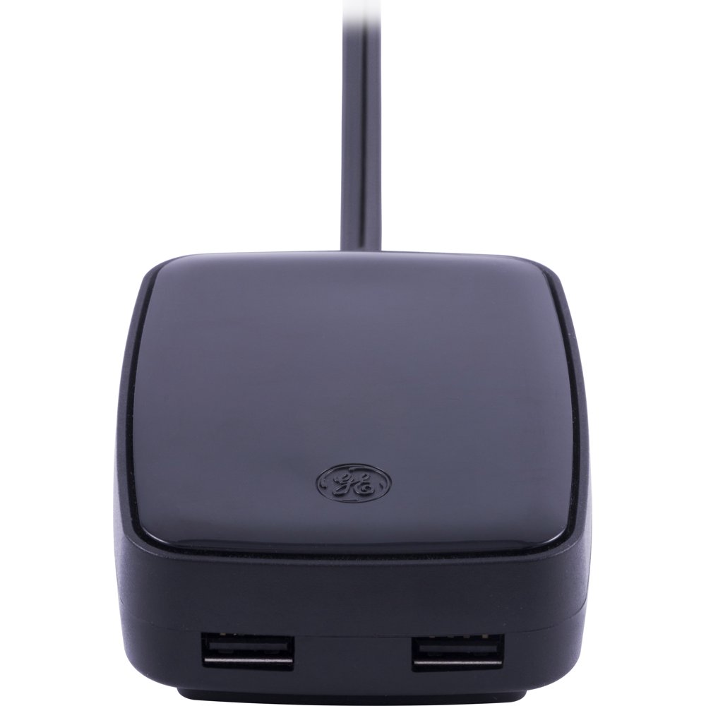 GE Pro USB Charging Tabletop Charger, 2 USB Ports, 6 ft. Long Cord