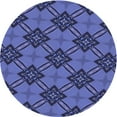 thumbnail image 1 of Ahgly Company Machine Washable Indoor Round Transitional Light Slate Blue Area Rugs, 3' Round, 1 of 7