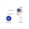 thumbnail image 7 of Jewelrypalace Princess Diana Kate Middleton Gemstone Birthstone Blue Sapphire Halo Statement Engagement Rings for Women, 14K Rose Gold Plated 925 Sterling Silver Size 6, 7 of 7