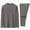 Gray, variant on Afuyipoi Men's Thermal Underwear Set, Long Sleeve Suit Solid Color High Elasticity Warm Base Layer Black L