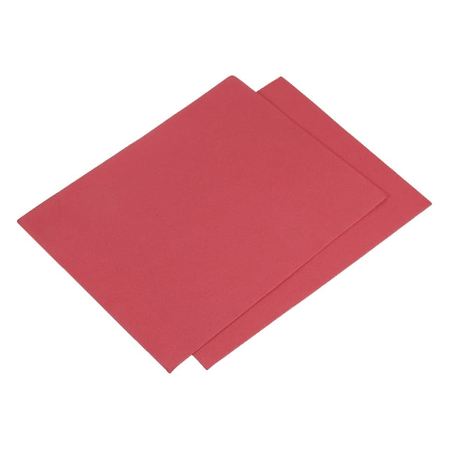Unique Bargains Feuilles de Mousse EVA Rouges 10.8x8.4 Pouces Épaisseur 1.5mm pour Bricolage Artisanat Lot de 2