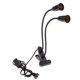 thumbnail image 3 of 2x Base E27 con clip de soporte de lámpara flexible de 360  degree de doble cabezal . UU. con interruptor de encendido / apagado de 150 W Yinane Enchufe de luz de lectura con clip LED, 3 of 8