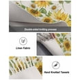 thumbnail image 5 of Sunflower Hallway Runner Rug 2x6ft,Farmhouse Watercolor Botanical Summer Washable Woven Living Room Bedroom Kitchen Bathrom Carpet with Tassels,Indoor Outdoor Throw Door Mat for Entryway, 5 of 5