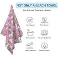 thumbnail image 2 of Beach Towel Quick Fast Dry Ultra Absorbent Large for Rainbow Clouds Cartoon Unicorn Pink Bath Towels Blanket for Travel Pool Swimming Bath Camping Yoga Girls Women Men Adults, 2 of 13