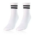 thumbnail image 1 of Men Casual Cotton Strip Baseball Football Ankle Mid Socks, 1 of 1