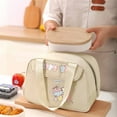 thumbnail image 2 of Bento Lunch Bag With Rice Insulation Large Capacity Waterproof Ice Pack Compatible Office Lunch Box 10.62 in x 5.9 in x 7.67 in, 2 of 6