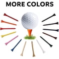 thumbnail image 3 of Yellow Niuniu Tees de golf, 2 3/4 pulgadas, 70 unidades, Tee de golf de madera profesional de lujo, Tee de golf de madera dura natural, 3 of 5