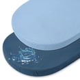thumbnail image 1 of Juegos de Sábanas Impermeables para Moisés BeBeJoJo TPU 2 Paquetes Azul, 1 of 7