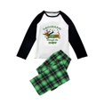 thumbnail image 3 of Pijamas familiares a juego de Navidad, conjunto de pijamas de Dachshund a través de la nieve verde, 3 of 3