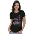 thumbnail image 3 of Flourish Flowers Jesus Christian God Womens Fitted Plus Size Graphic Tee Brisco Brands 3X, 3 of 5