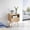 Natural, variant on 15.75" Rattan End Table with Power Outlet & USB Ports, Modern Nightstand with Drawer and Storage Shelf, Rustic Style Accent Storage Cabinet Side Table for Bedroom Living Room, White