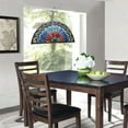 thumbnail image 4 of CHLOE Lighting Regal Eudora Tiffany-Style Peacock Feather Glass Window Panel 35"X18", 4 of 6