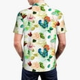 thumbnail image 4 of Balery Floral Vintage Printed Men’s Short Sleeve Polo Shirt, Midweight Men's Shirt,Golf Polo shirts -Small, 4 of 9