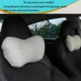 thumbnail image 6 of Car Headrest & Lumbar Support Cushion, Car Neck Pillow Kit, Memory Foam Ergonomic Car Headrest and Lumbar Support for Driving Fatigue Relief, Comfort and Support Your Neck and Back Neck Pillows-grey, 6 of 6