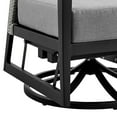 thumbnail image 4 of Nyla 28 Inch Patio Swivel Lounge Chair Wicker Back Black Aluminum Frame, 4 of 9