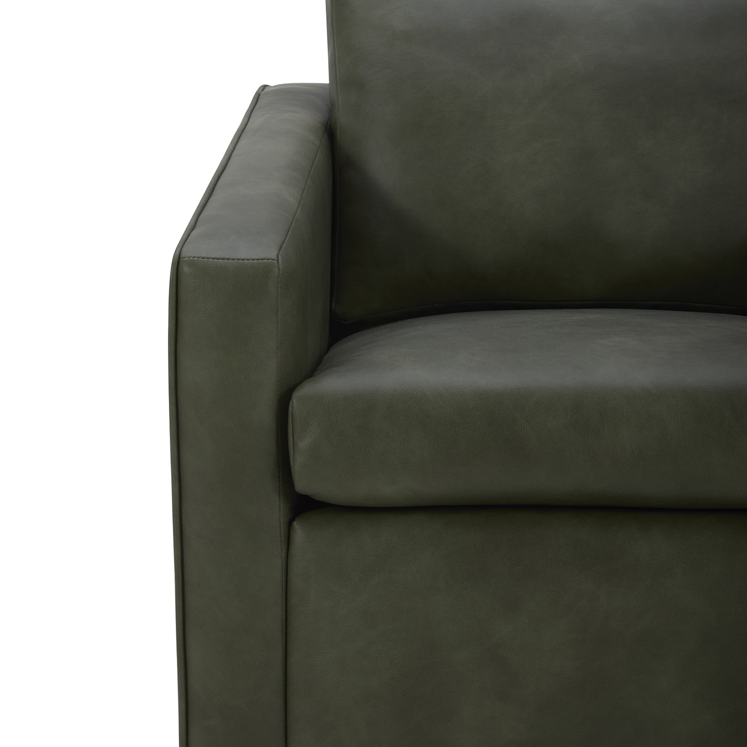 Better Homes & Gardens Steele Swivel Accent Chair, Olive Faux Leather