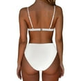 thumbnail image 4 of Baqcunre High-Cut & High-Waisted Bikini Sets for Women: Seductive Two-Piece Swimwear, 1 Pc Swimsuit White S, 4 of 6