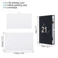 thumbnail image 2 of Uxcell Paper 1 Pcs 21th Birthday Card Pop-Out Birthday Card Happy Birthday for Women Gift Friend 3D Black Silver, 2 of 5