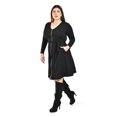thumbnail image 2 of Vestido con cierre frontal y cinto Roman Fashion /Tallas Extras, 8016 (Negro) negro 42, 2 of 5