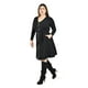 thumbnail image 2 of Vestido con cierre frontal y cinto Roman Fashion /Tallas Extras, 8016 (Negro) negro 40, 2 of 5