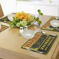 thumbnail image 4 of Ambesonne Zombie Place Mats Set of 4, Grunge Horror Sign, Standard Size, Earth Yellow Grey Red, 4 of 6