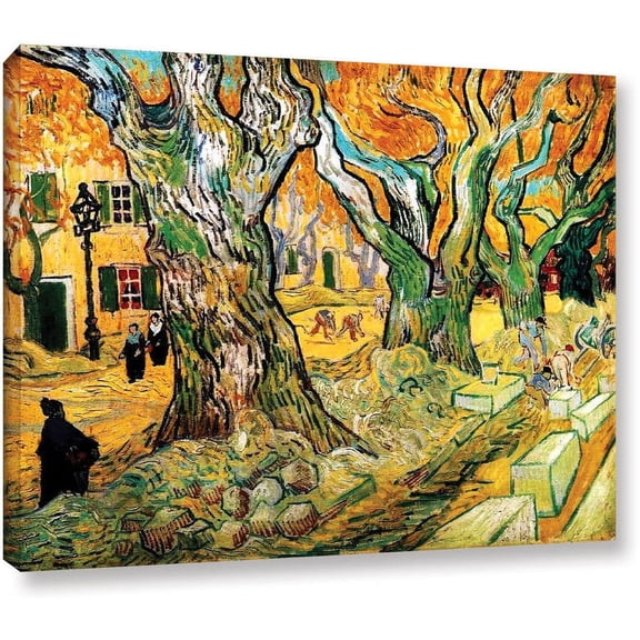Vincent Van Gogh "The Road Menders" Wrapped Canvas Art