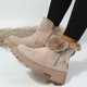 thumbnail image 2 of Botas de nieve de talla grande para mujer, zapatos de invierno con forro polar para mujer, botas cálidas, zapatos de algodón, 2 of 6