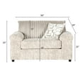 thumbnail image 4 of Roundhill Furniture Nason Wide Wale Corduroy Cuddle Chair, Parchment, 4 of 5