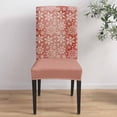 thumbnail image 4 of Chair Covers for Dining Room Set of 6,Christmas Bokeh White Snowflakes Stretch Seat Protector Removable Washable Chairs Slipcovers for Kitchen Banquet Wedding Hotel,Watercolor Gradient Red, 4 of 6