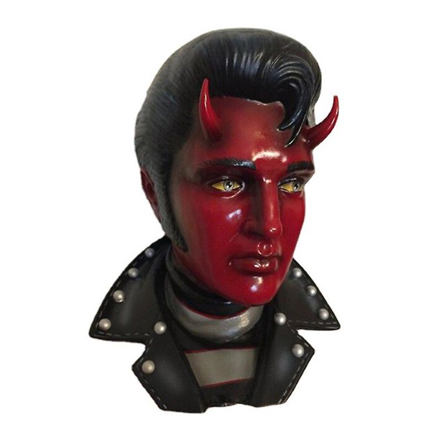 Estatua de demonio de cara roja, estantería de escritorio para jardín, balcón, decoración del hogar
