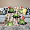 thumbnail image 2 of FUMJ Frog Strawberry Blanket Gifts for Frog Strawberry Lover for Kid,Frog Strawberry Fannel Throw Blanket Super Soft Throws Blanket for Bed Couch Sofa, 2 of 6