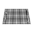 thumbnail image 1 of ZNDUO Placemats, 6 PCS Heat Resistant Stain Resistant Woven PVC Insulation Placemats, Durable Washable Elegant Table Mats for Dining-Black White Seamless Texture, 18"x12", 1 of 6