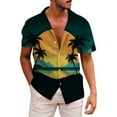 thumbnail image 5 of ZZHZGZ Late July Mens Denim Shirts Long Sleeve Men's Coconut Tree Short Sleeve Shirt Summer Casual 3D Printing Hawaii Short Sleeve Shirts Tops Fourth of July Mens Shirts Graphic S, 5 of 5